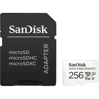 SanDisk High Endurance microSDXC 256GB + SD adaptér - Paměťové karty