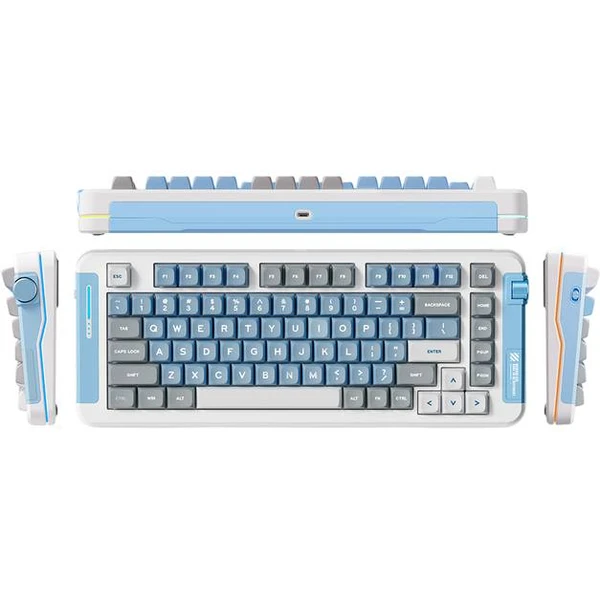 MCHOSE X75 bezdrátová klávesnice Blue/Grey - Klávesnice - Obrázek DT9E000K01