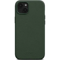 Woolnut MagSafe kožený kryt pro iPhone 15 Plus tmavě zelený - Pouzdra