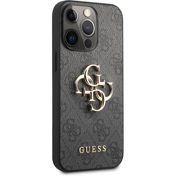 Guess PU 4G Metal Logo Case iPhone 13 Pro šedý - Pouzdra - Obrázek DU2MF00101