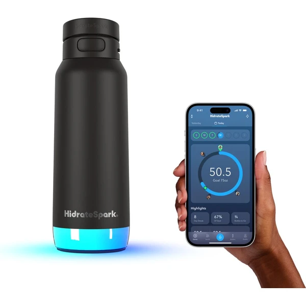 HidrateSpark PRO 2 chytrá lahev s brčkem, 950 ml černá - Chytré láhve - Obrázek DX2H000K01