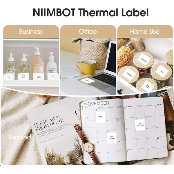 Niimbot štítky R 40x30mm 230ks pro B21, B3S, B1 bílé - Pásky pro štítkovače - Obrázek DXR0000N01
