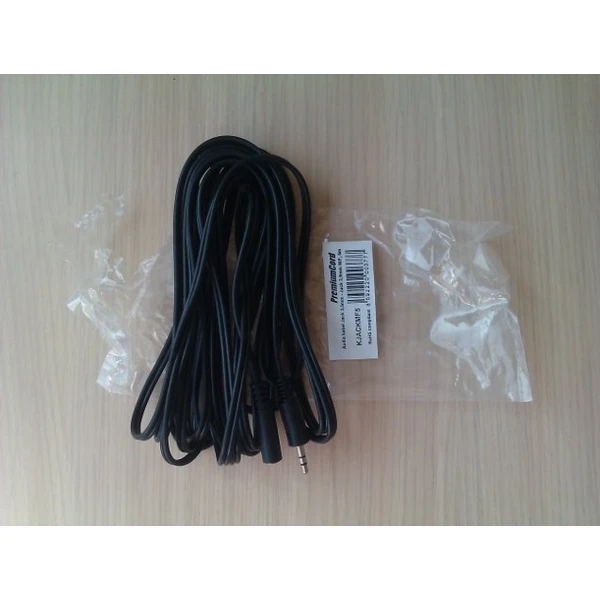 PremiumCord 3,5mm/3,5mm prodlužovací kabel 5m černý - Kabely a redukce - Obrázek DXTU000501