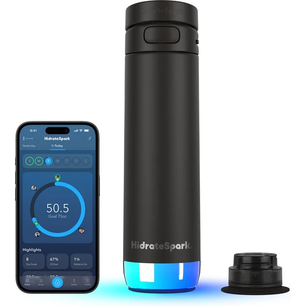 HidrateSpark PRO 2 chytrá lahev, 621 ml černá - Chytré láhve - Obrázek DY2H000K01