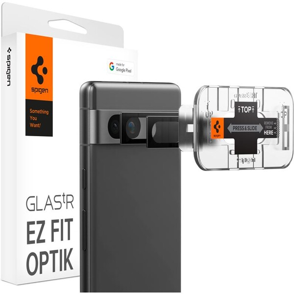 Spigen Glass EZ Fit Optik 2 Pack tvrzené sklo na fotoaparát Google Pixel 7a černé