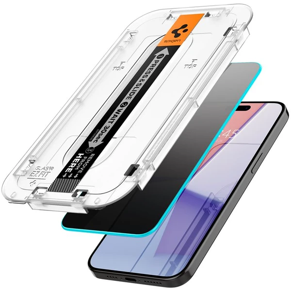 Spigen Glass tR EZ Fit Privacy 2 Pack tvrzené sklo iPhone 15 Pro Max čiré - Ochranné folie a skla - Obrázek DYY8000601