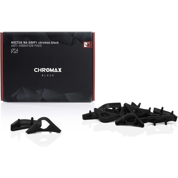 Noctua NA-SAVP1 Chromax anti-vibrační podložka černá (16ks) - Ventilátory pro PC - Obrázek E033000P01