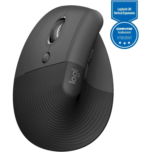 Logitech Lift Left Vertical Ergonomic myš černá - Myši - Obrázek E08F000J01