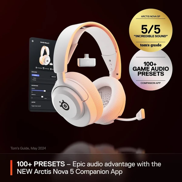 SteelSeries Arctis Nova 5 herní sluchátka bílá - Sluchátka - Obrázek E0A8000O01