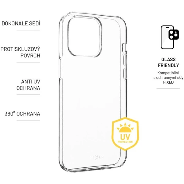 FIXED Slim AntiUV TPU kryt Apple iPhone 15 Pro Max čirý - Pouzdra - Obrázek E0H1000P01