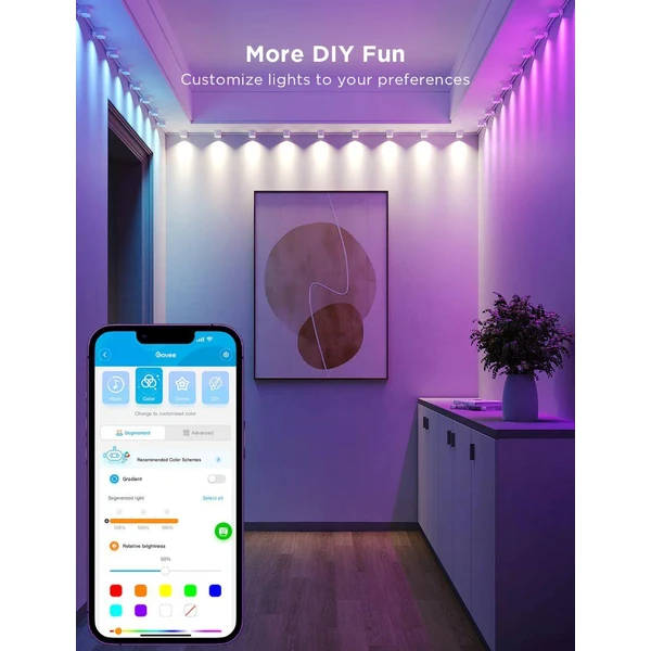 Govee RGBIC LED String Downlights stropní osvětlení, 5m - Chytrá osvětlení - Obrázek E0H4000J01