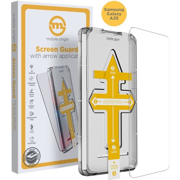 Mobile Origin Yellow Screen Guard 2,5D ochranné sklo s aplikátorem Samsung Galaxy A35