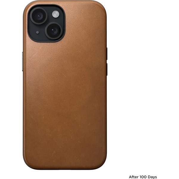Nomad Modern Leather MagSafe kryt iPhone 15 english tan - Pouzdra - Obrázek E0Q1000P01