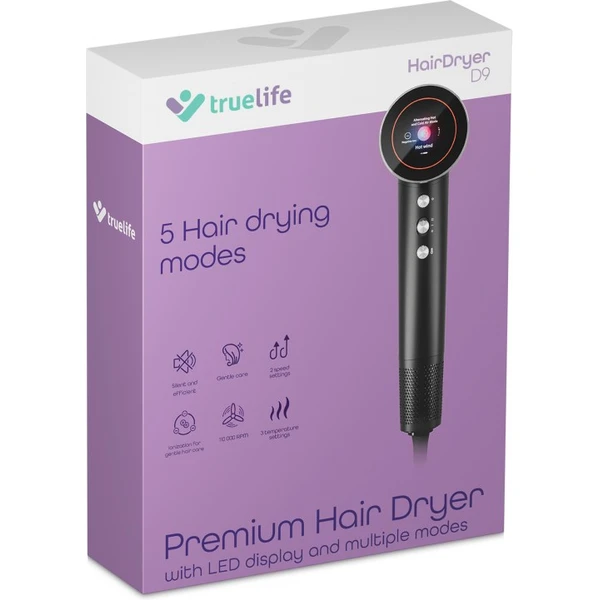 TrueLife HairDryer D9 fén na vlasy černý - Fény na vlasy - Obrázek E0Y9000O01