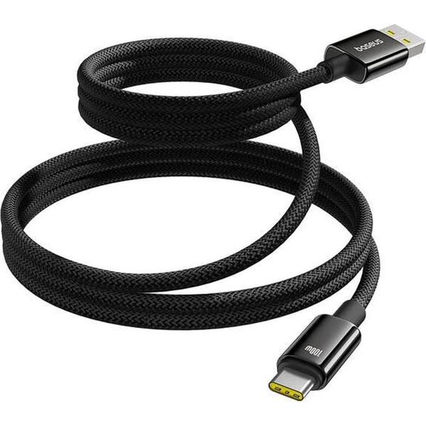 Baseus Tungsten Gold USB-A/USB-C magnetický napájecí kabel 100W 1m černý - Kabely a redukce - Obrázek E12R000K01