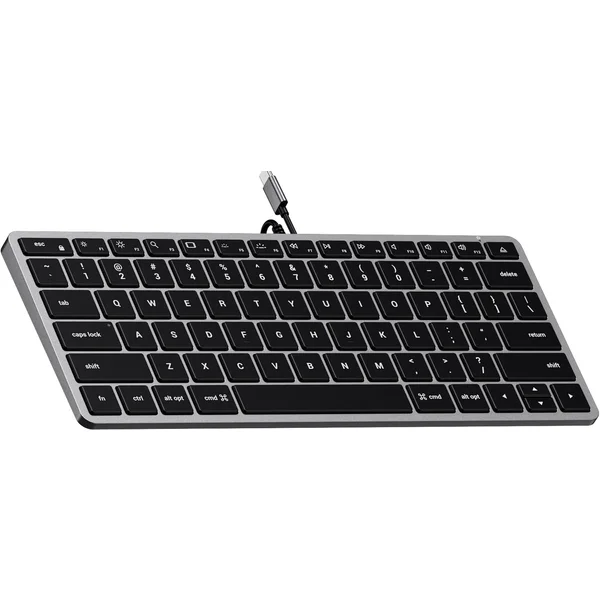 Satechi Slim W1 USB-C klávesnice US vesmírně šedá - Klávesnice - Obrázek E1BT000501