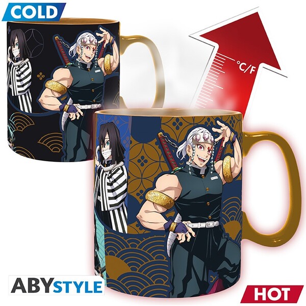 Hrnek Abysse Corp Demon Slayer - Hashira (měnící se motiv) 460 ml Vícebarevná