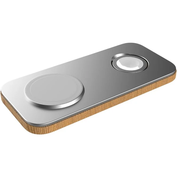 CubeNest K200 2v1 magnetická nabíječka s MagSafe stříbrná - Nabíječky - Obrázek E1W4000701