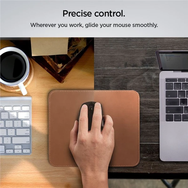 Spigen MousePad LD301 kožená podložka pod myš hnědá - Podložky - Obrázek E2D5000L01