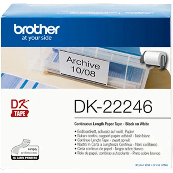 Brother DK-22246 páska černá na bílé šířka 103 mm - Pásky pro štítkovače - Obrázek E2I9000P01