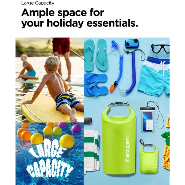 Spigen Aqua Shield WaterProof Dry Bag 20L + 2L A630 zelený - Pouzdra - Obrázek E2N5000701