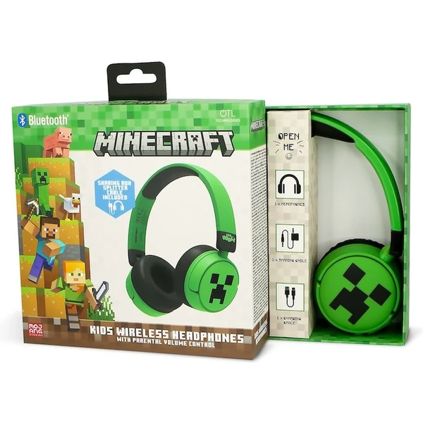 OTL Minecraft Creeper dětská bezdrátová sluchátka - Sluchátka - Obrázek E2Q8000P01