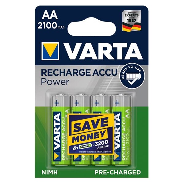 Varta Ready to use LR6/4BP AA nabíjecí baterie 2100 mAh (4ks)
