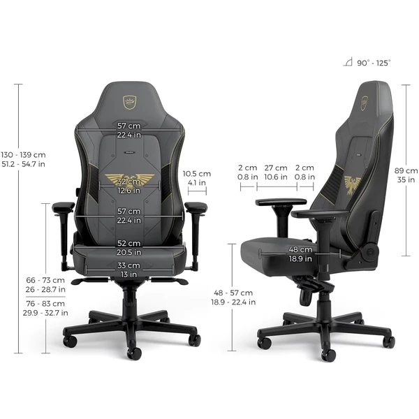 noblechairs HERO Warhammer 40k Edition herní židle černošedá - Židle - Obrázek E38A000P01
