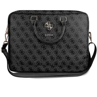 Guess PU 4G Metal Logo brašna pro 15/16" Macbook/notebook šedá/zlatá - Brašny