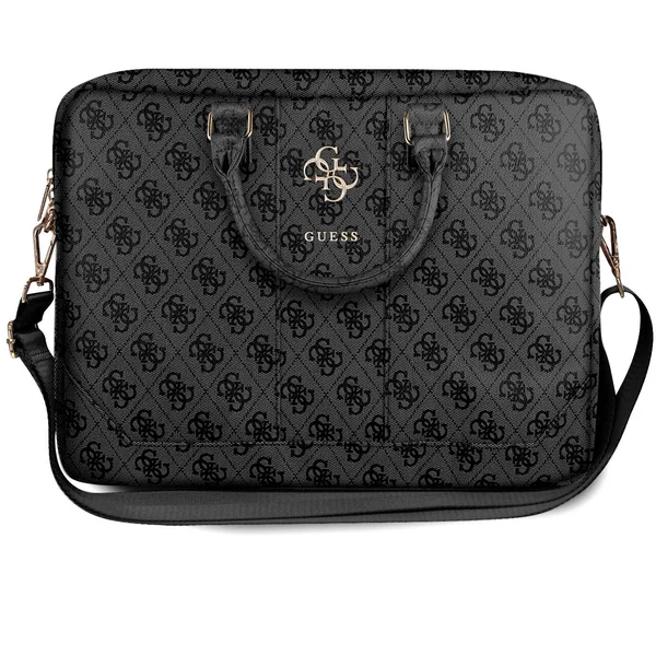Guess PU 4G Metal Logo brašna pro 15/16" Macbook/notebook šedá/zlatá - Brašny - Hlavní obrázek