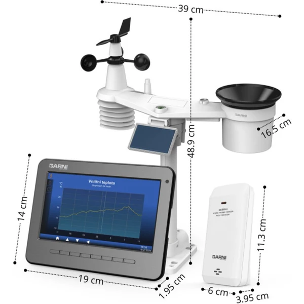 GARNI 3015 Arcus 2GEN Wi-Fi meteorologická stanice bílá - Meteostanice - Obrázek E3D5000N01