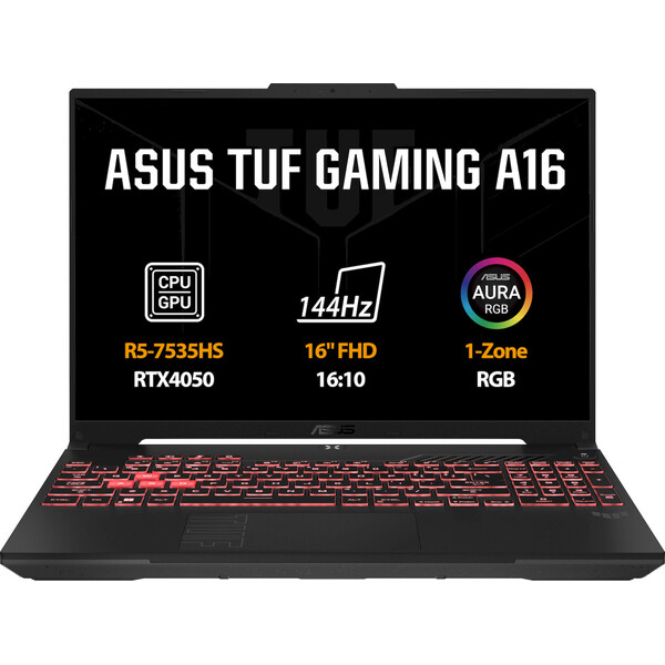 ASUS TUF Gaming A16 FA607NU-RL060 Šedá