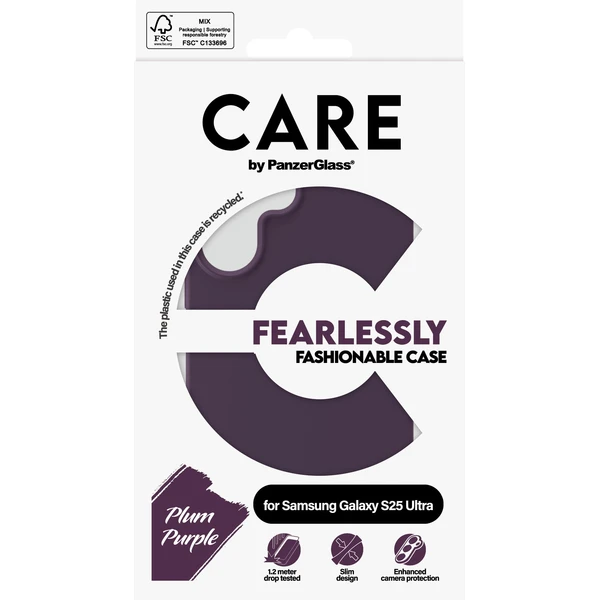 PanzerGlass® CARE kryt Samsung Galaxy S25 Ultra Fearlessly fialový (Plum Purple) - Pouzdra - Obrázek E3FC000J01