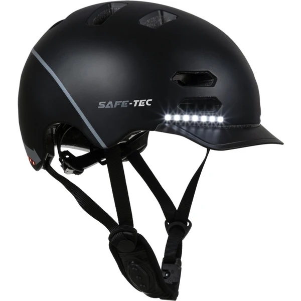 Safe-Tec SK8 chytrá helma na skate, kolobežku S (53cm- 55 cm) černá - Elektrické koloběžky - Hlavní obrázek