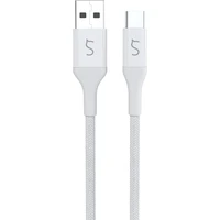 iWant opletený kabel USB-C na USB-A 0,3 m bílý - Kabely