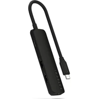 Satechi 4v1 USB-C Slim víceportový adaptér 4K černý - USB huby