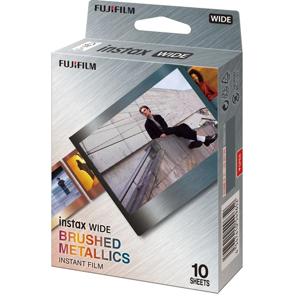 Fujifilm Instax Wide Brushed Metal film (10 ks) - Filmy pro instantní fotoaparáty - Obrázek E49C000K01