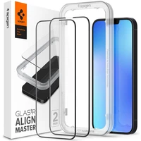 Spigen tR Align Master tvrzené sklo 2ks iPhone 17e/16e/14/13 Pro/13 černé - Ochranné folie a skla