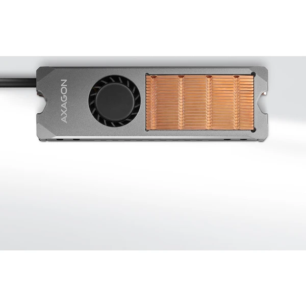 AXAGON CLR-M2FAN měděný chladič s ventilátorem pro oboustranné M.2 SSD - Chladiče - Obrázek E4J0000P01