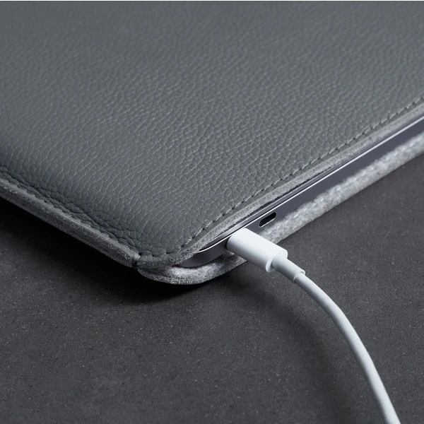 Woolnut Leather Sleeve kožené pouzdro MacBook Pro 13"/MacBook Air 13" šedé - Pouzdra - Obrázek E4SR100501