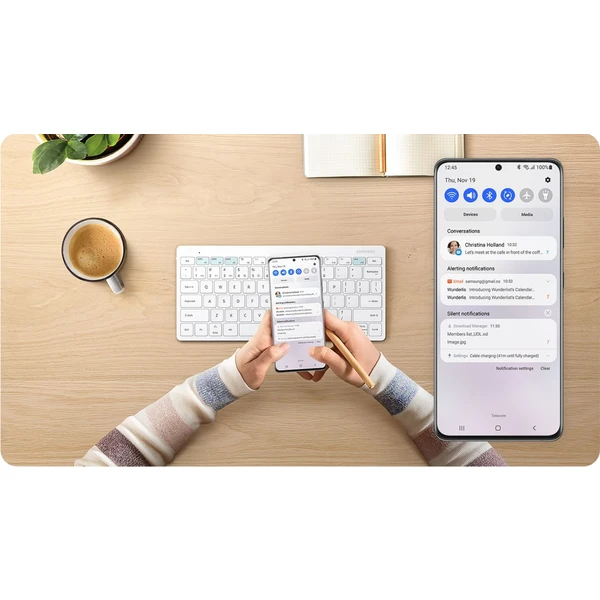 Samsung Trio 500 Smart Keyboard bílá - Klávesnice - Obrázek E5CX000501