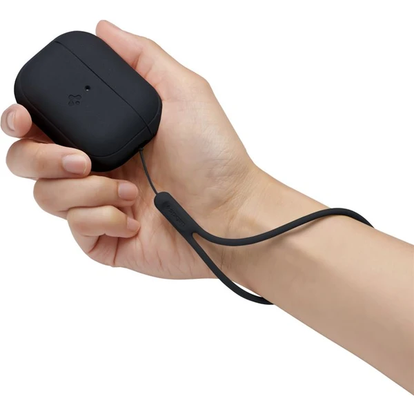 Spigen Silicone Fit pouzdro s poutkem Apple AirPods Pro (2nd Gen) černé - Pouzdra - Obrázek E5L0000N01