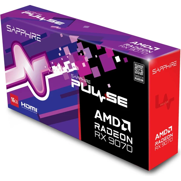 Sapphire PULSE AMD Radeon RX 9070 GAMING 16GB - Grafické karty - Obrázek E5LE000L01