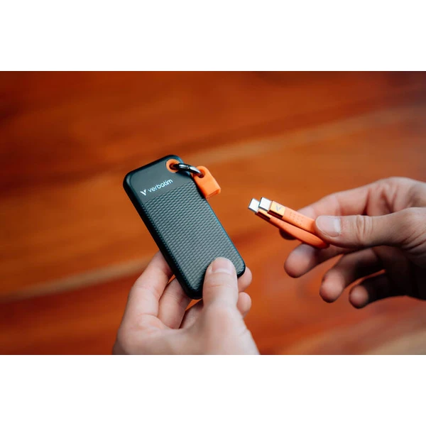 Verbatim Pocket SSD 1TB USB-C černá/oranžová - SSD disky - Obrázek E7JD000P01