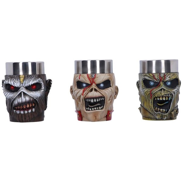 Set 3 panákovek Nemesis Now Iron Maiden - Eddie 9 cm