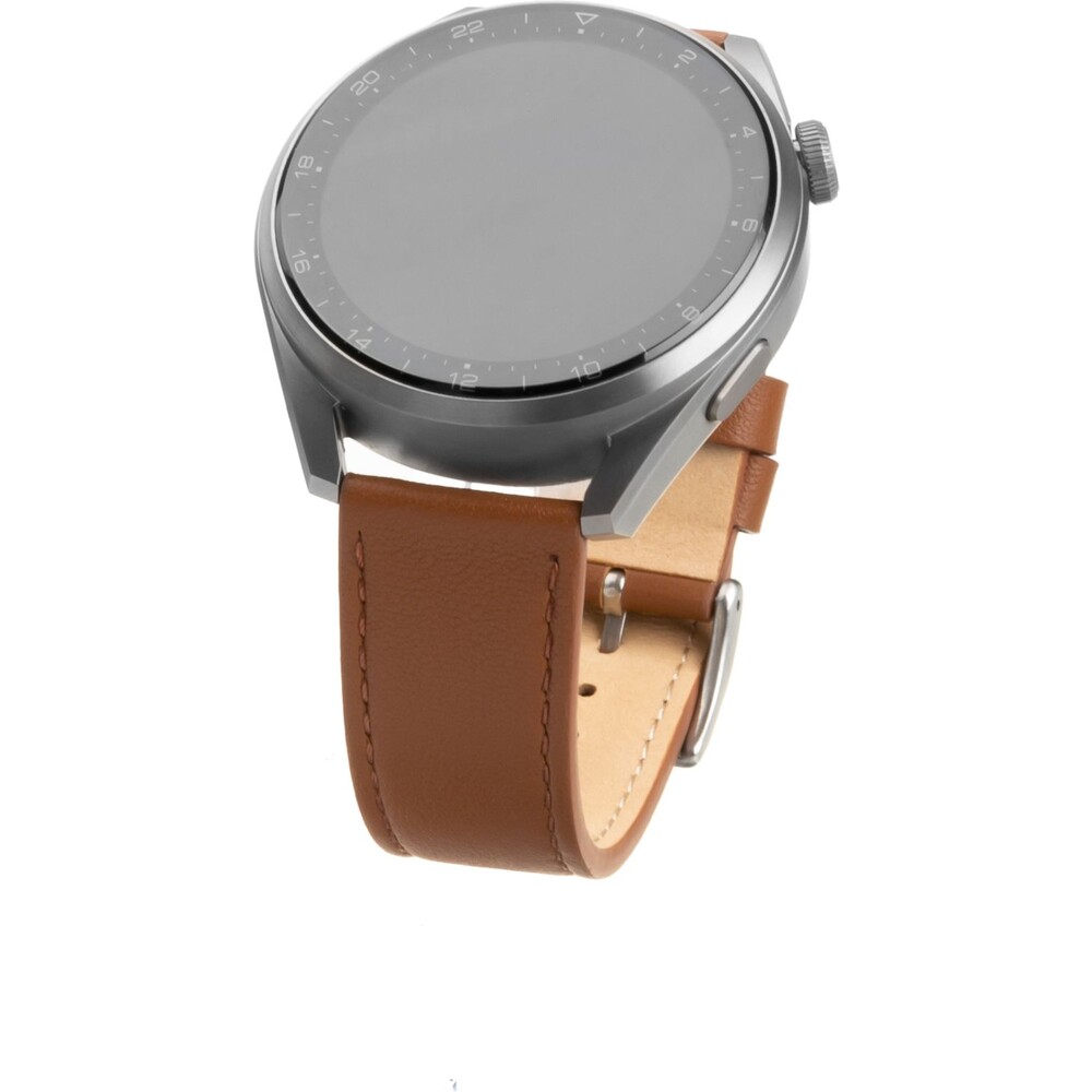 FIXED Leather Strap kožený řemínek s šířkou 20mm pro smartwatch hnědý