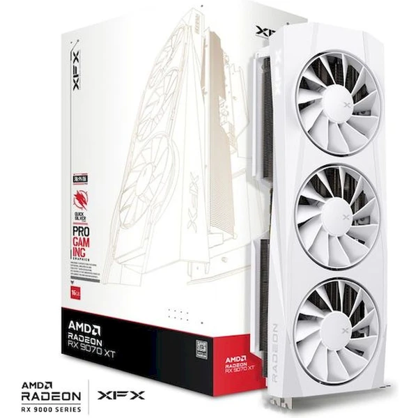 XFX Quicksilver AMD Radeon RX 9070 XT 16GB GDDR6 , white - Grafické karty - Obrázek E9LE000L01