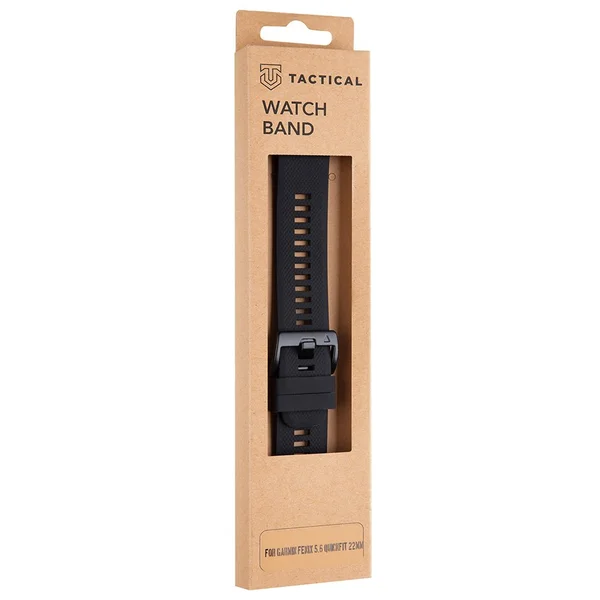 Tactical Silikonový Řemínek pro Garmin Fenix 5/6 QuickFit 22mm černý - Řemínky - Obrázek E9UJF00101