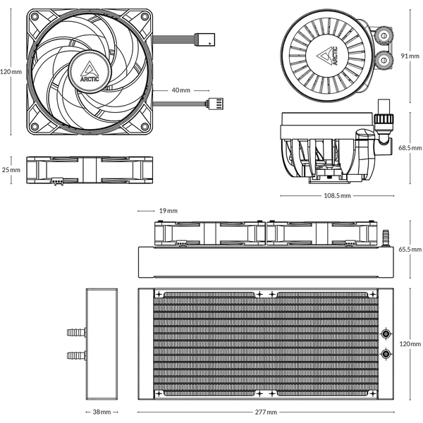 ARCTIC Liquid Freezer III - 240 A-RGB bílý - Chladiče - Obrázek E9V4000L01