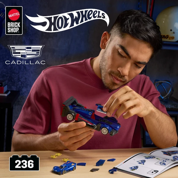 Mattel Brick Shop sestavitelný model Hot Wheels - Cadillac Project GTP Hypercar (Speed series) - Stavebnice - Obrázek EA6L000K01